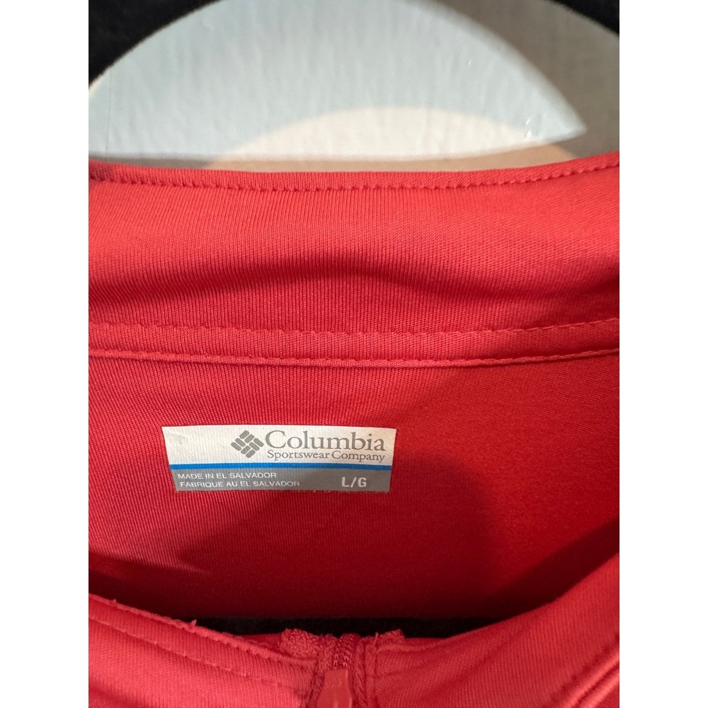 Columbia PFG Mens Red Long Sleeve Quarter Zip Pullover Fishing Shirt Large - Picture 4 of 4